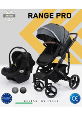 Prego Range Pro Çift Yönlü Katlanır 360 Derece Dönebilen Tam Yatar Travel Sistem Bebek Arabası Gri