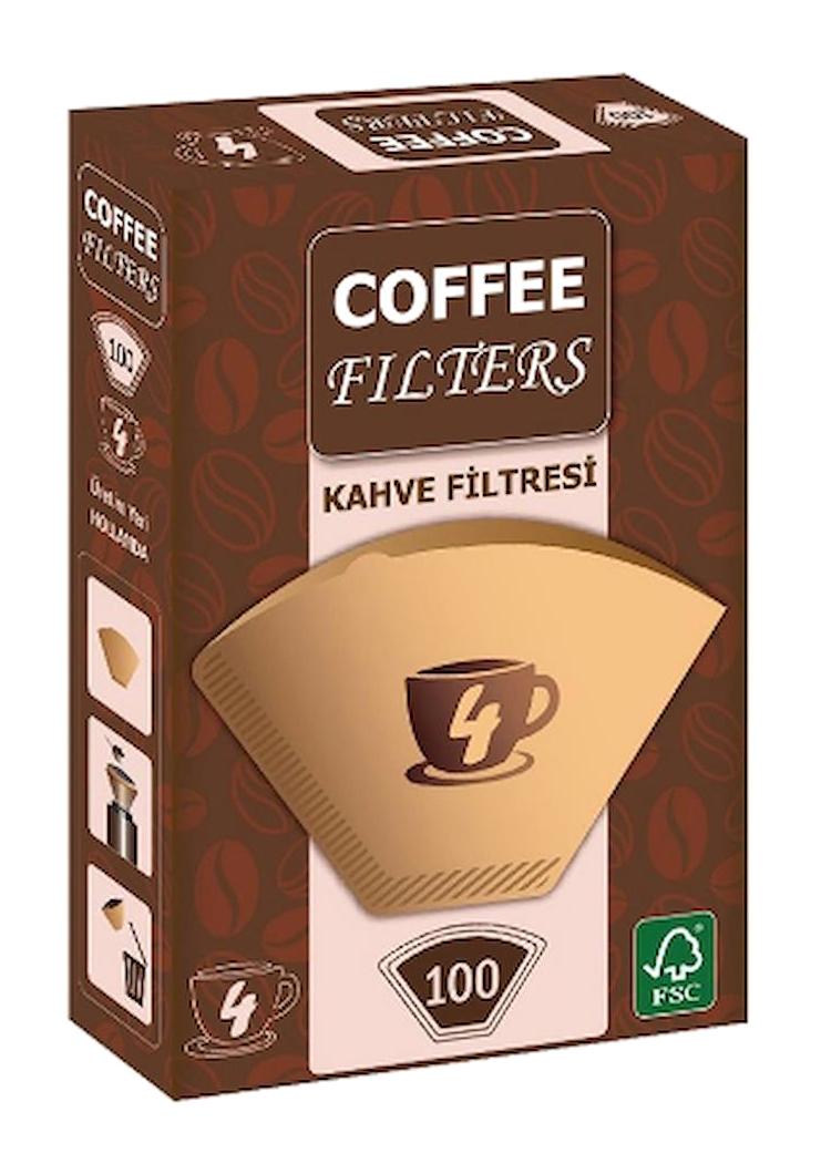 Coffee Filters 4 Numara Filtre Kahve Kağıdı 4'lü