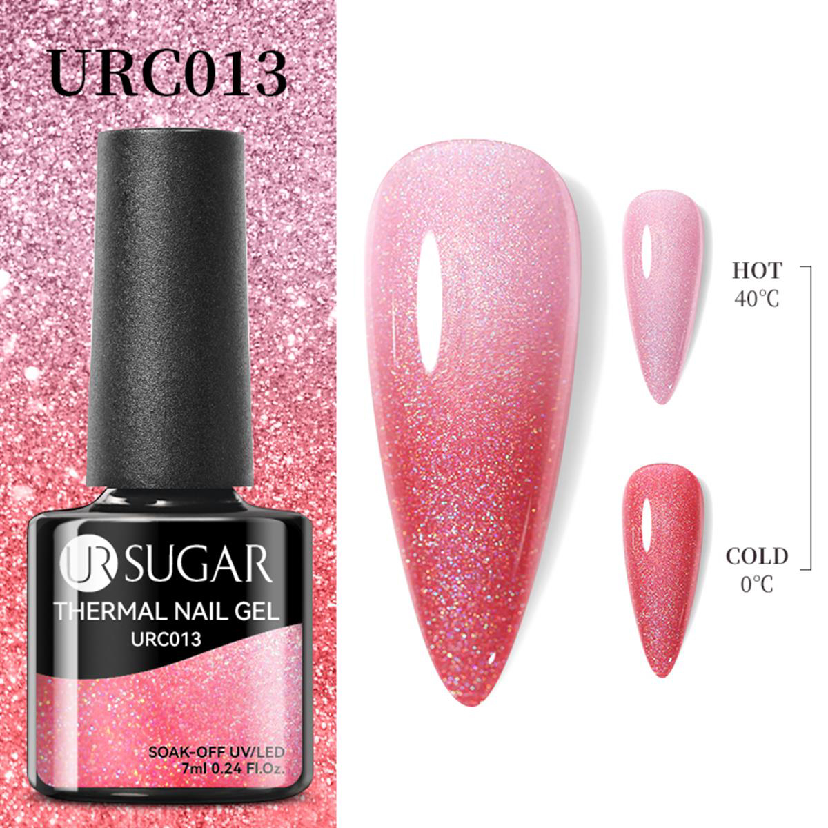 UrSugar Urc013 Pembe Kalıcı Sedefli Oje