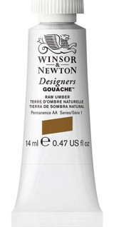 Winsor & Newton Designers 554 Tüp Kahverengi 14 ml Guaj Boya