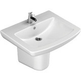 Turavit Plaza Tekli 48.5 cm Seramik Ayaklı Dikdörtgen Lavabo Beyaz