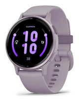 Garmin Vivoactive 5 Su Geçirmez 30.4 mm Silikon Kordon Yuvarlak Unisex Akıllı Saat Mor