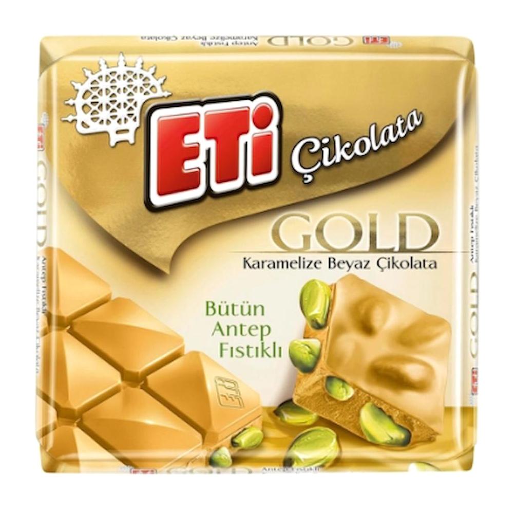 Eti Gold Antep Fıstıklı Beyaz Çikolata 60 gr 12 Adet