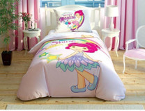 Taç Strawberry Shortcake Shine Pamuklu 4 Mevsim 160 x 220 cm Çarşaflı Desenli Çift Kişilik Nevresim Takımı Çok Renkli