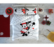 Taç Mickey Love Day Pamuklu 4 Mevsim 200 x 220 cm Çarşaflı Desenli Çift Kişilik Nevresim Takımı Çok Renkli