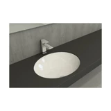 Bocchi Parma Klasik Tekli 56 cm Seramik Tezgah Altı Oval Lavabo Beyaz