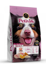 Petiva 1+ Years Adult Balıklı Tüm Irklar Yetişkin Köpek Maması 3 kg