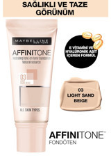 Maybelline New York Affinitone Light Sand Beige 03 Krem Tüp Fondöten 30 ml
