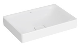 Vitra Metropole 7535B001-1398 Klasik Tekli 60 cm Seramik Tezgah Üstü Dikdörtgen Lavabo Beyaz