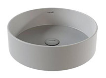 Creavit Loop LP145 Klasik Tekli 45 cm Çanak Tezgah Üstü Oval Lavabo Gri