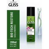 Gliss Bio Tech Restore Kök Hücre Kompleksi Gül Suyu Onarıcı Besleyici Boyalı Tüm Saçlar için Durulanmayan Kadın Saç Kremi 200 ml