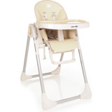Baby Plus Mama Mia Emniyet Kemerli 20 kg Kapasiteli Tekerleksiz Tepsili Oturaklı Katlanır Mama Sandalyesi Krem