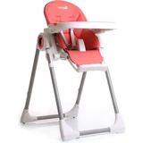 Baby Plus Mama Mia Emniyet Kemerli 20 kg Kapasiteli Tekerleksiz Tepsili Oturaklı Katlanır Mama Sandalyesi Kırmızı