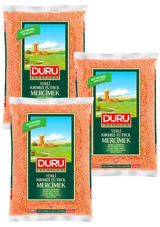 Duru Bakliyat Futbol Kırmızı Mercimek 3x1 kg