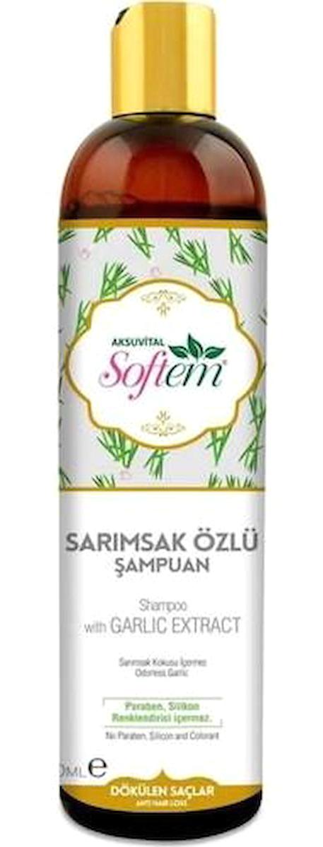 Softem Sarımsak Özlü Düz Saçlar İçin Sarımsak Özlü Parabensiz Kremsiz Şampuan Unisex Şampuanı 400 ml