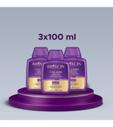 Bioxcin Collagen&Biotin Onarıcı Düz Saçlar İçin Keratin Kremsiz Şampuan Unisex Şampuanı 3x100 ml