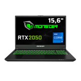 Monster Abra A5 V21.3.3 Harici GeForce RTX 2050 Intel Core i7 12700H 16 GB DDR5 500 GB SSD 15.6 inç FHD Windows 11 Home Gaming Laptop