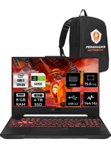 Asus TUF Gaming F15 LP259 Harici GeForce RTX 4050 Intel Core i7 13620H 8 GB DDR4 4 TB SSD 15.6 inç FHD Freedos Gaming Laptop PER4 ÇANTA