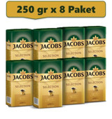 Jacobs Sade Brezilya Arabica Öğütülmüş Filtre Kahve 8x250 gr