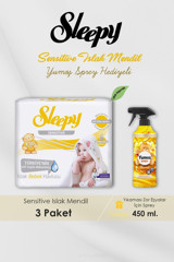 Sleepy Sensitive 150 Yaprak 3'lü Islak Mendil