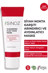 Sinoz Cleaning Killi Nemlendirici Krem Yüz Maskesi