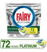 Fairy Platinum Plus Limon Tablet Bulaşık Makinesi Deterjanı 72 Adet