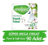 Molped Pure&Soft Organik Antialerjik İnce 30'lu Hijyenik Ped 3 Adet