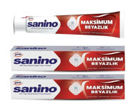 Sanino Maksimum Beyazlık Naneli Florürsüz Diş Macunu 2x75 ml