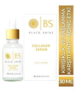 Black Shine Kolajenli Canlandırıcı Yaşlanma Karşıtı Kırışıklık Karşıtı Jel Yüz Serumu 30 ml