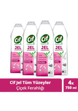 Cif Çiçek Ferahlığı Jel Mutfak ve Banyo Temizleyici 4x750 ml