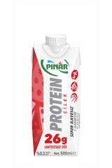 Pınar Çilekli Süt Laktozsuz 12'li 500 ml