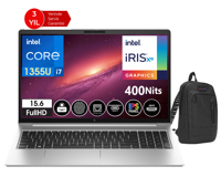 HP Elitebook 650 G10 88A576EA45 Dahili Intel Iris Xe Graphics Eligible Intel Core i7 1355U 64 GB Ram 256 GB SSD 15.6 inç Full HD Windows 11 Pro Laptop + Çanta