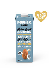 Fomilk Vegan Badem Sütü Laktozsuz 12'li 1 lt