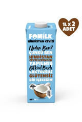 Fomilk Vegan Hindistan Cevizi Sütü Laktozsuz 2'li 1 lt