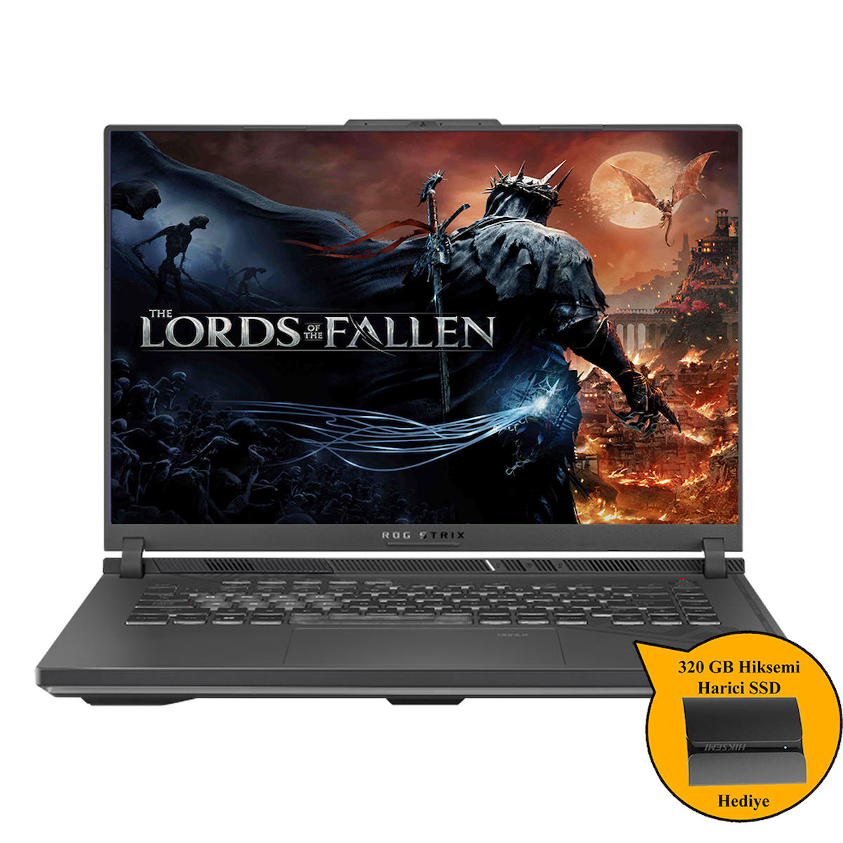 Asus ROG Strix G16 G614JV-N3157 Zİ747 Harici GeForce RTX 4060 Intel Core i7 13650HX 64 GB Ram 2 TB SSD 16 inç Full HD Windows 11 Home Oyuncu Laptop + 320 GB Hiksemi SSD