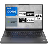 Lenovo Thinkpad E16 Gen 1 21JQS2MDZX Zİ726 Harici GeForce MX550 Intel Core i7 1355U 40 GB Ram 2 TB SSD 16 inç Full HD Windows 11 Home Laptop