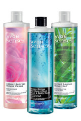 Avon Senses Nane Deniz Su Meyveleri Misk Gül Amber Aromalı Duş Jeli 3x500 ml