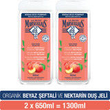 Le Petit Marseillais Beyaz Şeftalili Nektarin Aromalı Nemlendirici Duş Jeli 2x650 ml