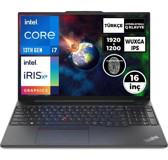 Lenovo Thinkpad E16 Gen 1 21JN0006TX007 Dahili Intel Iris Xe Graphics Eligible Intel Core i7 1355U 24 GB Ram 2 TB SSD 16 inç Full HD FreeDos Laptop