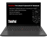 Lenovo Thinkpad T14 Gen 3 21AJ000QTR3 Dahili Intel Iris Xe Graphics Eligible Intel Core i7 1255U 48 GB Ram 512 GB SSD 14 inç Full HD FreeDos Laptop