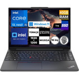 Lenovo Thinkpad E16 Gen 1 21JN0005TX BT27 Dahili Intel Iris Xe Graphics Eligible Intel Core i5 1335U 40 GB Ram 1 TB SSD 16 inç Full HD Windows 11 Home Laptop