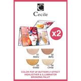 Cecile Color Pop Up Ten Highlighter Paleti