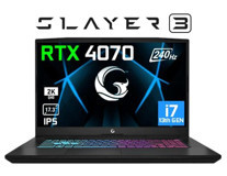 Game Garaj Slayer3 QHD 10XL 4070 C3 Harici GeForce RTX 4070 Intel Core i7 13700H 32 GB Ram 2 TB SSD 17.3 inç QHD FreeDos Oyuncu Laptop + Çanta