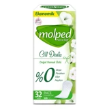 Molped Pure Soft Cilt Dostu Organik 2 Adet 32'li Normal Günlük Ped