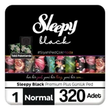 Sleepy Black Premium Plus Organik 3 Adet 320'li Normal Günlük Ped