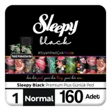 Sleepy Black Premium Plus Organik 6 Adet 160'lı Normal Günlük Ped