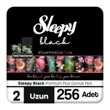Sleepy Black Premium Plus Organik 256'lı Uzun Günlük Ped