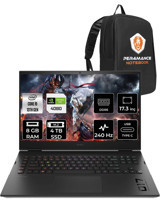 HP Omen 17 CK2015NT 892R1EA Harici GeForce RTX 4080 Intel Core i9 13900HX 8 GB Ram 2 TB SSD 17.3 inç QHD FreeDos Oyuncu Laptop + PER4 Çanta