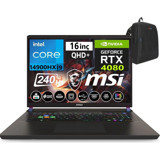 MSI Vector 16 HX A14VHG-497XTRW55 Harici GeForce RTX 4080 Intel Core i9 14900HX 64 GB DDR5 Ram 2 TB SSD 16 inç QHD Windows 11 Pro Oyuncu Laptop + WeblegelsinÇanta