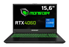 Monster TULPAR T5 V23.4.3 Harici GeForce RTX 4060 Intel Core i7 12700H 16 GB Ram 500 GB SSD 15.6 inç Full HD Windows 11 Oyuncu Laptop